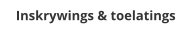 Inskrywings & toelatings